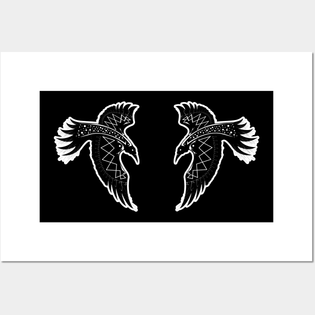 Hugin and Munin Wall Art by SpeedWeed76